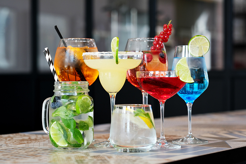 Cocktail Glasses Background